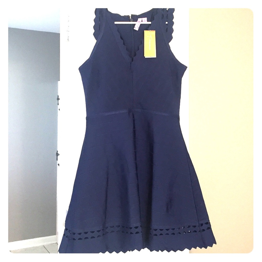 Bandage, flare dress.